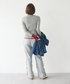 CRAFT STANDARD BOUTIQUE 洗える/とてもち配色モックネックリブニットプルオーバー/24AW