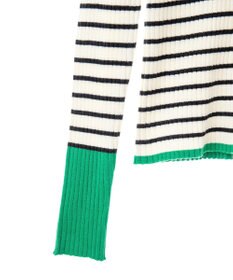 CRAFT STANDARD BOUTIQUE 洗える/とてもち配色モックネックリブニットプルオーバー/24AW