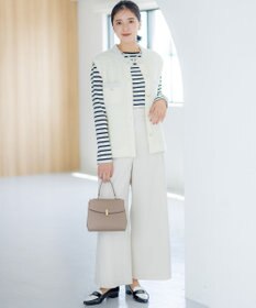 組曲 T/Rツイルストレッチ ワイドパンツ