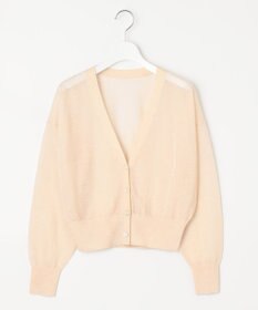 Feroux 【洗える】Vネックシアー カーデ