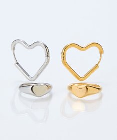 Phoebe 【金属アレルギー対応】メタルラヴィリング　シルバー/ステンレス/ハート