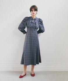 Maison de FLEUR 聡明な淑女のチェックワンピース