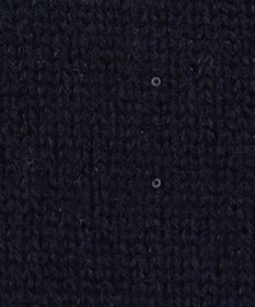 自由区 【洗える】ウールカシミヤブレンドラメスパンコールハイネック ニット