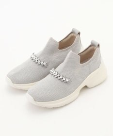 steppi 【撥水/洗える】ボリュームソール ビジュースニーカー