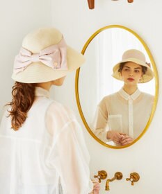 Maison de FLEUR サテンビッグリボンハット