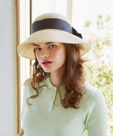 Maison de FLEUR サテンビッグリボンハット