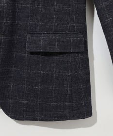 JOSEPH ABBOUD 【イタリア素材/軽量/ストレッチ】サマーツィードジャージーチェック プリント ジャケット