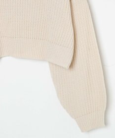 WEGO ハーフジップショートニットプルオーバー