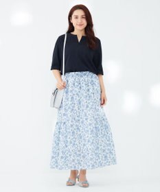 23区 L 【Lサイズ限定】ハイストレッチツイル ブラウス