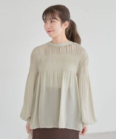 Green Parks マジョリカプリーツブラウス