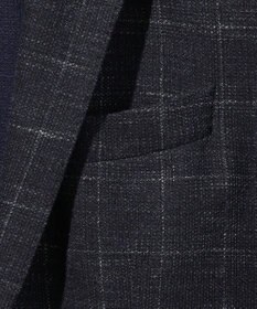 JOSEPH ABBOUD 【イタリア素材/軽量/ストレッチ】サマーツィードジャージーチェック プリント ジャケット