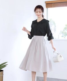 Tiaclasse 【洗える】フレアカラーブラウス