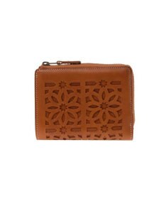 genten カットワーク 二つ折り財布