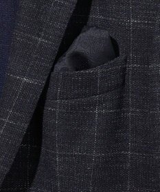 JOSEPH ABBOUD 【イタリア素材/軽量/ストレッチ】サマーツィードジャージーチェック プリント ジャケット