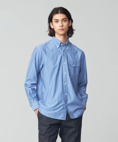 J.PRESS MEN パッチフラップ マルチストライプシャツ/B.D.