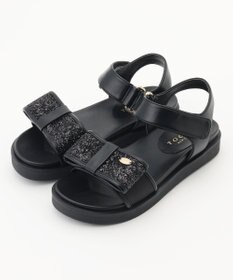 TOCCA GLITTER RIBBON FLAT SANDALS サンダル