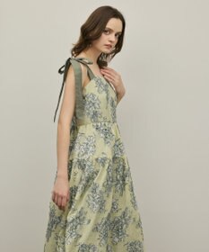 GRACE CONTINENTAL シアージャガードティアードワンピース