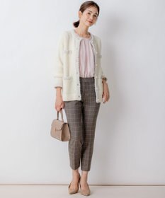 組曲 L 【洗える・WEB限定】2WAYウォームストレッチ テーパードパンツ