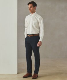 GOTAIRIKU 【形態安定】PREMIUMPLEATS_セミワイドカラー _織柄_通年ドレスシャツ(26年モデル)