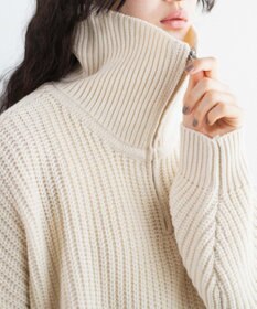 WEGO ハーフジップショートニットプルオーバー