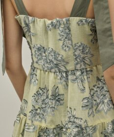 GRACE CONTINENTAL シアージャガードティアードワンピース