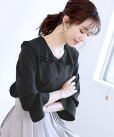 Tiaclasse 【洗える】フレアカラーブラウス