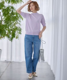 23区 【Oggi4月号掲載/洗える】プレミアムビオコットン 半袖 ニット