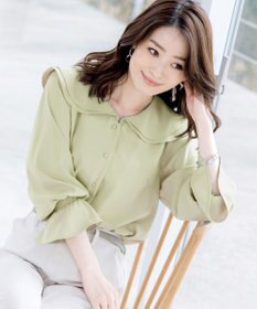 Tiaclasse 【洗える】フレアカラーブラウス