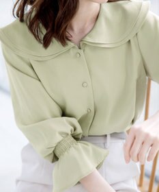 Tiaclasse 【洗える】フレアカラーブラウス