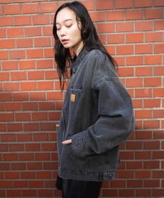 WEGO 【ユニセックス着用ITEM/MLサイズ展開】ワーカーズデニムZIPジャケット