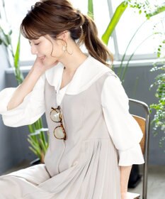 Tiaclasse 【洗える】フレアカラーブラウス