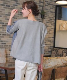 Tiaclasse 前後2wayバイカラーニットプルオーバー