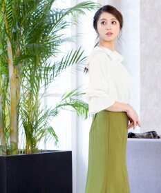 Tiaclasse 【洗える】フレアカラーブラウス