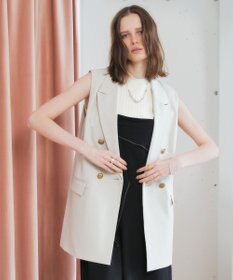 YECCA VECCA ドライタッチ金釦テーラードジレ