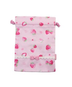 Mother garden マザーガーデン 野いちご 巾着 《スケッチ柄》 Sサイズ 20cm×27cm