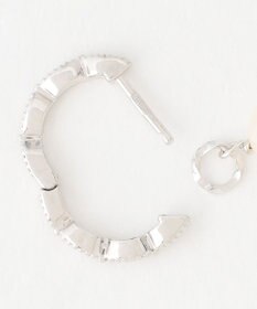 TOCCA 【WEB限定】DAISY PETAL HOOP PIERCED EARRINGS K10ホワイトゴールド 淡水パール 2WAYピアス