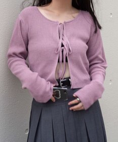 WEGO リボンリブカーディガン