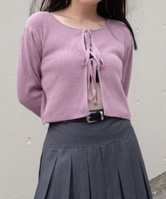 WEGO リボンリブカーディガン