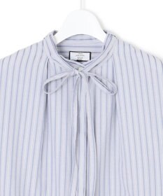 J.PRESS YORK STREET 【WOMEN】ワンウォッシュタイプライター リボンタイバンドカラー ブラウス