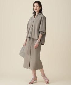 自由区 ブラッシュドコットンサテン シャツ