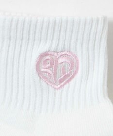 WEGO デザインロゴ刺繍アンクル底パイルソックス