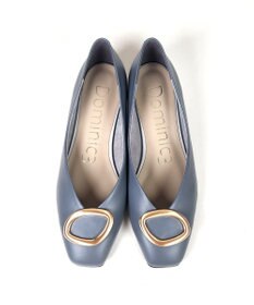 Dominic3 デザインバックル ローヒール レザーパンプス