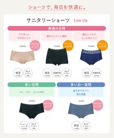 Wing サニタリーショーツ　羽付きナプキン対応　はきこみ丈ふつう　ウイング／ワコール　EC8400