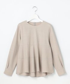 自由区 L 【SHIHOさん着用】ソフトウールブレンドペプラム ブラウス