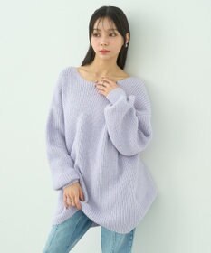 earth music&ecology カラーネップスパンコールニットチュニック