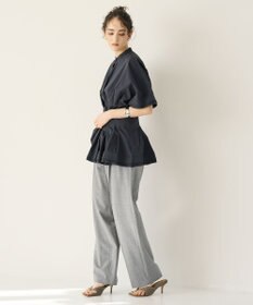 #Newans ナローウエストデザインブラウス