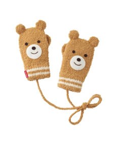 MIKI HOUSE HOT BISCUITS 【1-5歳】 くまのお顔 マシュマロニット ミトン