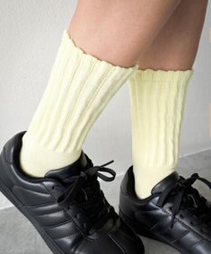 WEGO サポート付きボリューム無地リブソックス