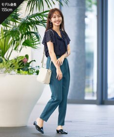 Tiaclasse L 【洗える】ドロストテーパードパンツ