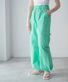 WEGO 【ウエストゴム】ナイロンイージーワイドカーゴパンツ